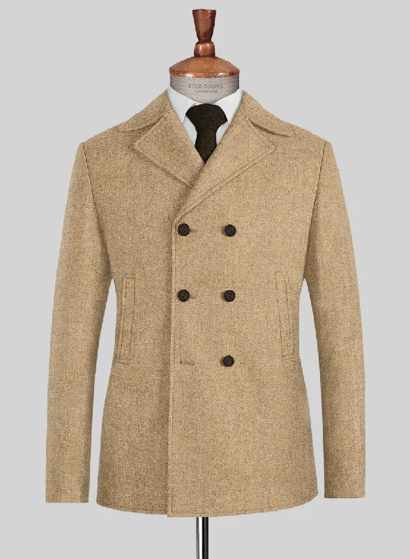 Comfortable Shirts Naples Desert Haze Tweed Pea Coat