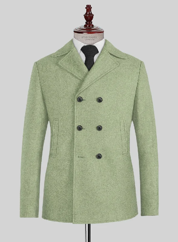 Sporty Footwear Naples Light Green Tweed Pea Coat