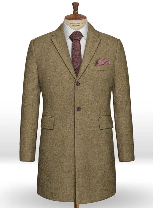 Comfort Jeans Naples Melange Brown Tweed Overcoat