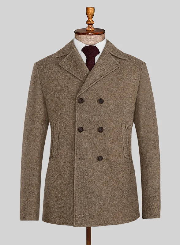 Relaxed T-shirts Highlander Light Tobacco Tweed Pea Coat