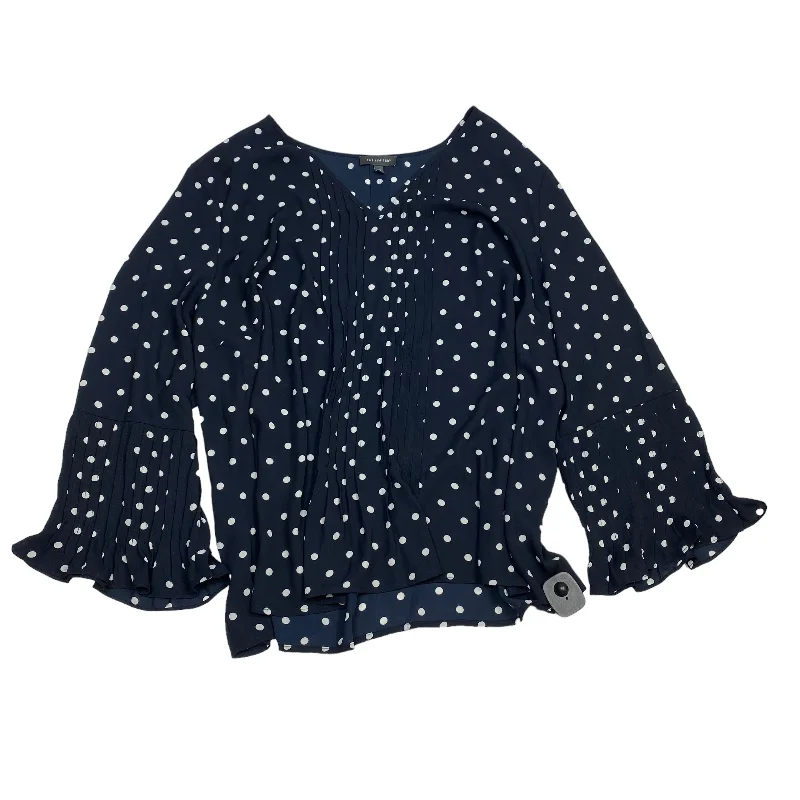 Casual Styles Top 3/4 Sleeve By Limited In Navy, Size: 3x