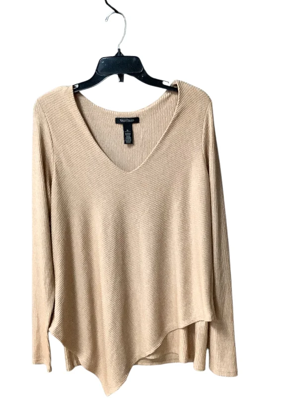 Casual Hoodies Top Long Sleeve By White House Black Market In Tan, Size: Xl