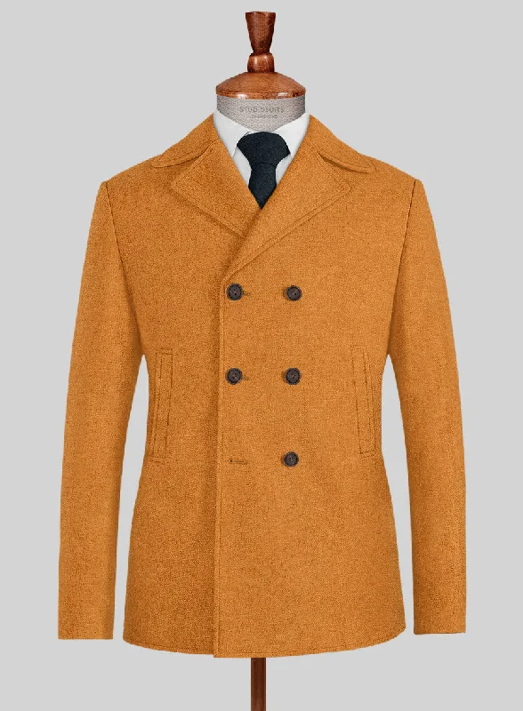 Casual Hoodies Naples Mustard Tweed Pea Coat