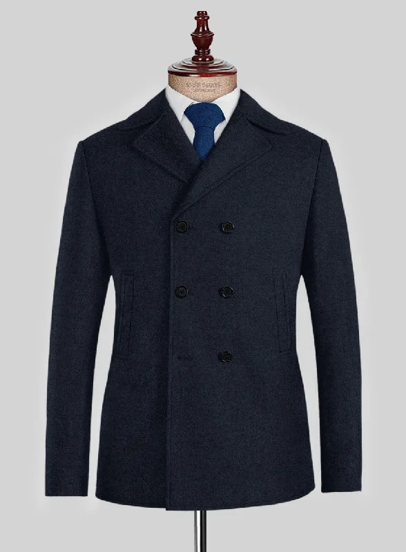 Practical Bottoms Naples Jet Blue Tweed Pea Coat