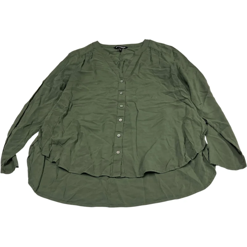 Casual Jackets Top Long Sleeve By Express In Green, Size: S