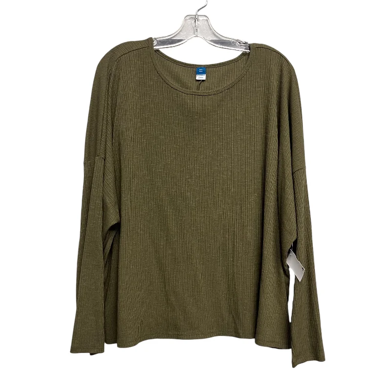 Simple Sweaters GREEN TOP LS BASIC by OLD NAVY Size:1X