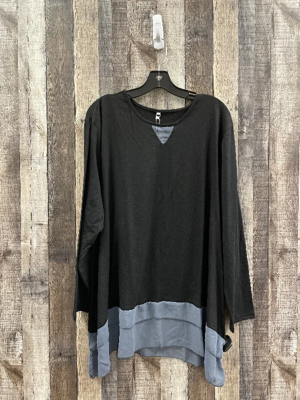 Casual Jackets Tunic Long Sleeve By Cme In Black, Size: 2x