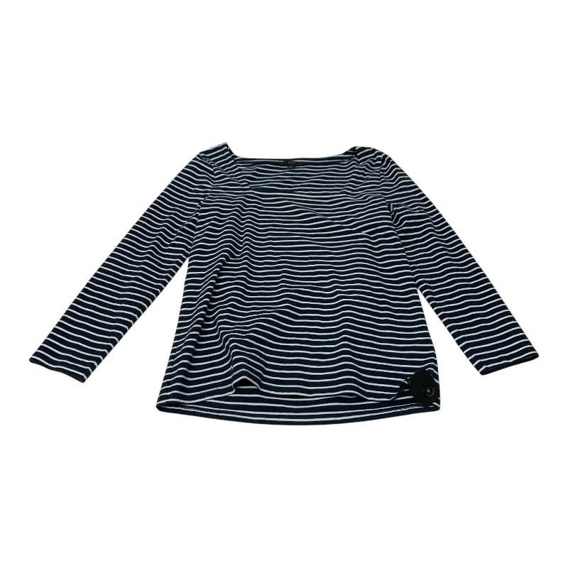 Comfortable Hoodies Top Long Sleeve By J. Crew In Navy, Size: S