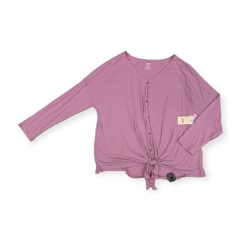 Fashion Suits Top Long Sleeve By Evri In Purple, Size: 2x