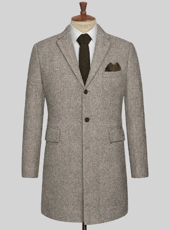 Stylish Shirts Light Weight Brown Tweed Overcoat