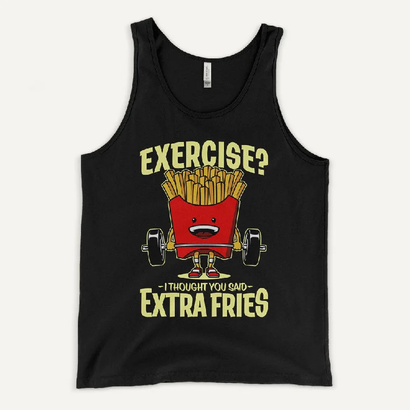 Bold T-shirts Exercise I Thought You Said Extra Fries Men's Tank Top