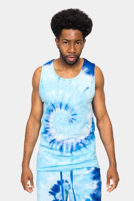 Stylish Jackets Pastel Contrast Swirl Tie Dye Cotton Tank Top