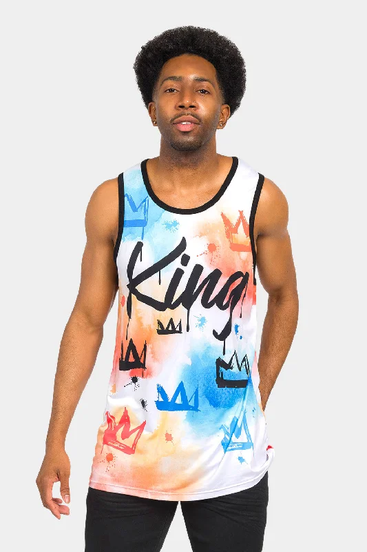 Relaxed Footwear Paint Wash Crowned King Tank Top