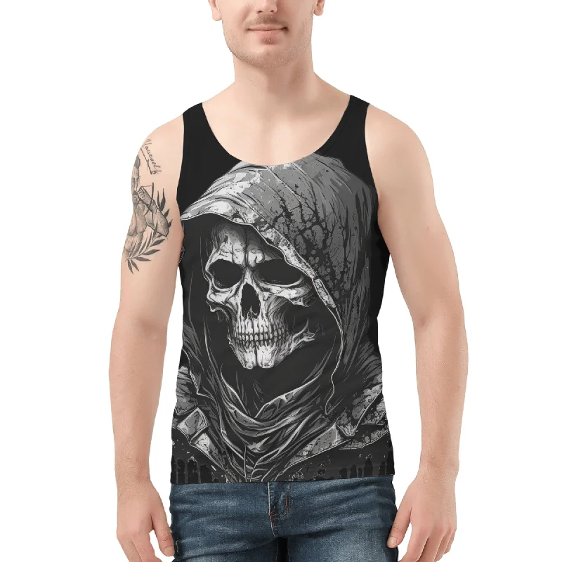 Trendy Hoodies Men's Grim Reaper Dripping Tank Top