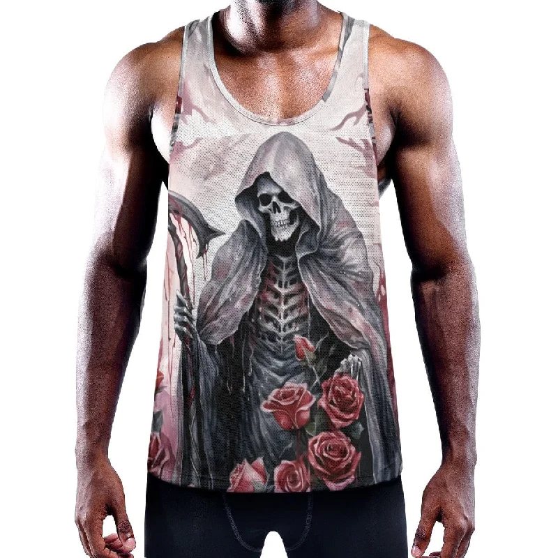 Versatile Tops Men's Skull Grim Reaper Y-Back Muscle Tank Top