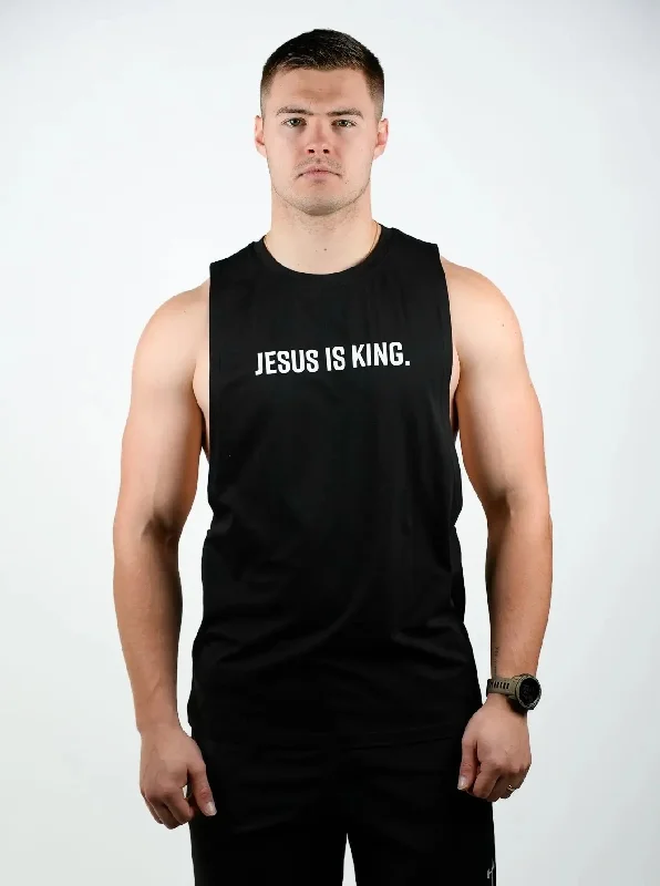 Simple Pants Jesus Is King Cut Off