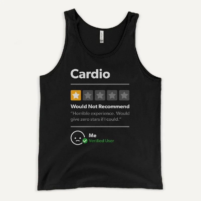 Smart T-shirts Cardio 1 Star Would Not Recommend Men's Tank Top