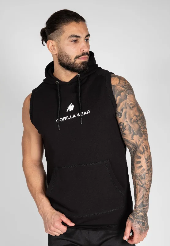 Classic Jackets Lincoln Sleeveless Hoodie - Black