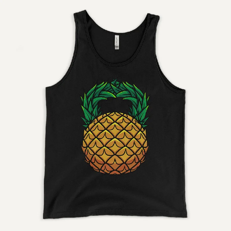 Sleek Footwear Pineapple Kettlebell Design Men's Tank Top