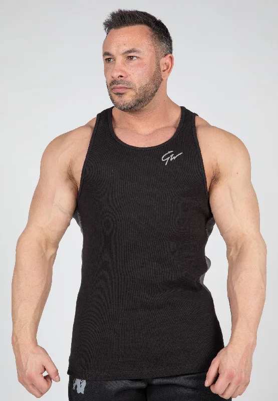 Stylish Jackets Richmond Rib Tank Top - Black/Gray