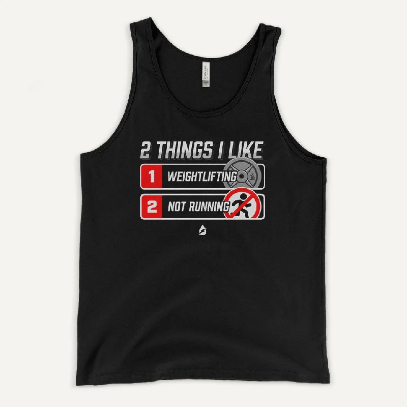 Classic Tops 2 Things I Like Weightlifting And Not Running Men's Tank Top