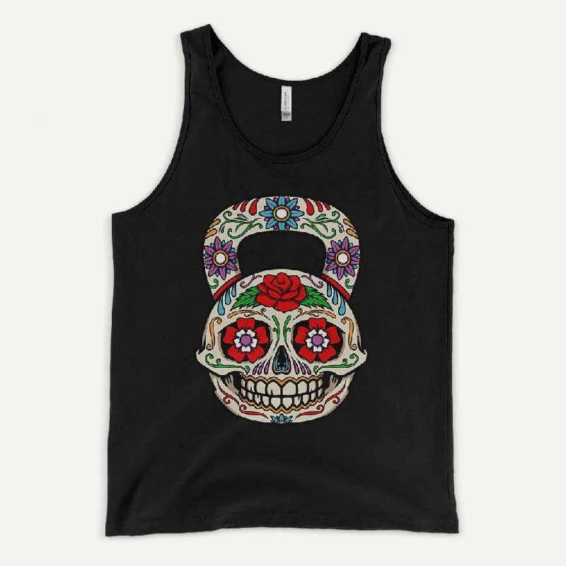 Sporty Footwear Dia De Los Muertos Kettlebell Design Men’s Tank Top