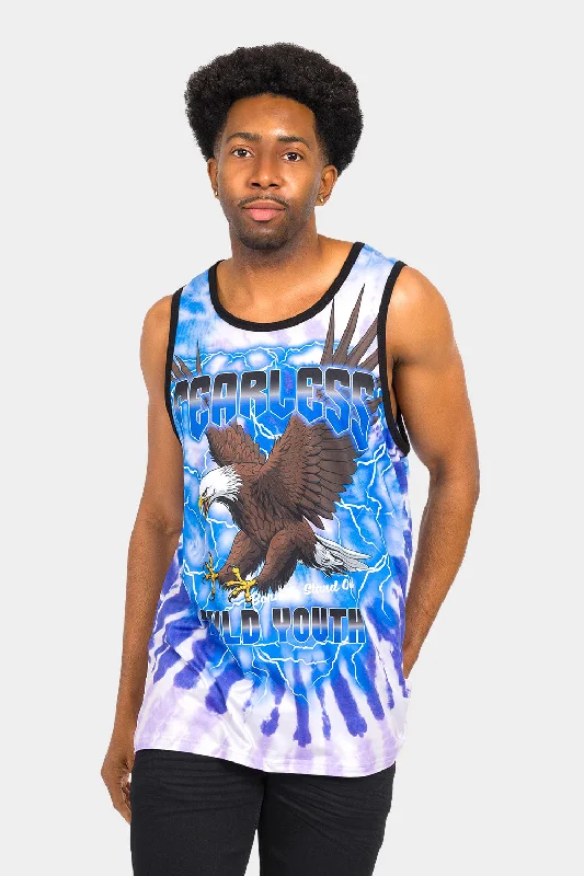 Relaxed Tops Fearless Eagle Tie Dye Tank Top