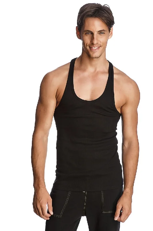 Sporty Jackets Racer-back Yoga Tank (Black)