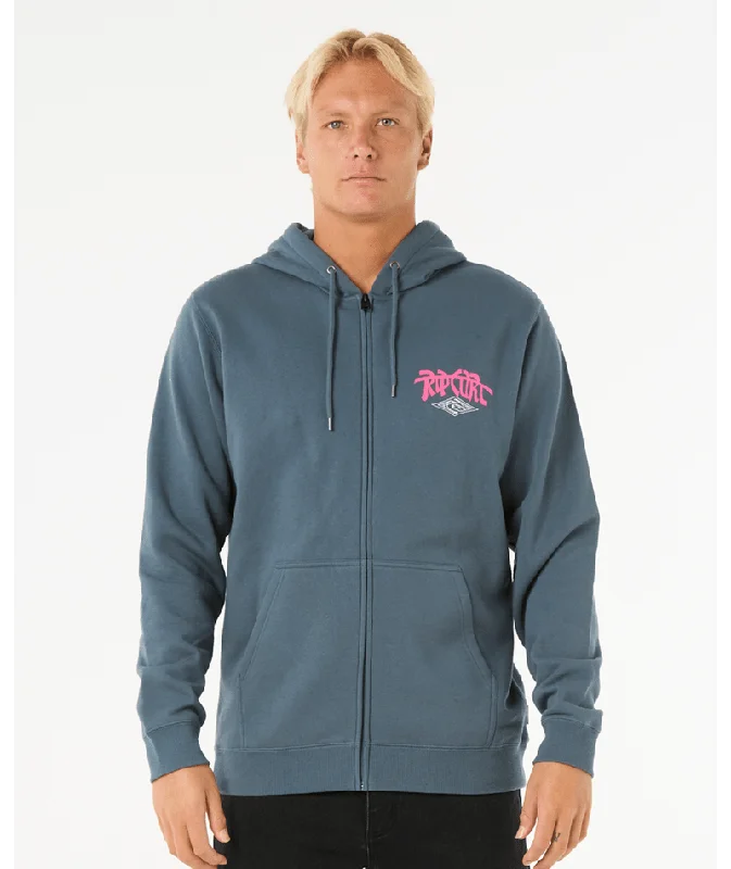 Warm Hoodies Rip Curl Shred Zip Thru Sweatshirt-Pine Night