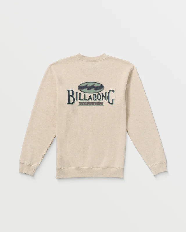 Fashion Bottoms Billabong Short Sands Crew Sweatshirt-Oatmeal Heather