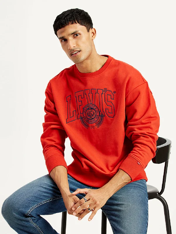 Stylish Suits Men's Brand Logo Crew Neck Sweatshirt