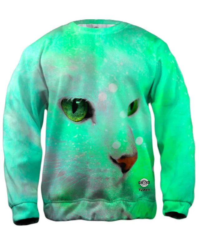 Smart Sweaters Psychedelic Kitty Close Up