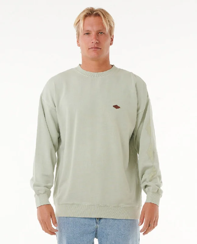 Warm Pants Rip Curl Original Surfers Crew Sweatshirt-Mint Haze