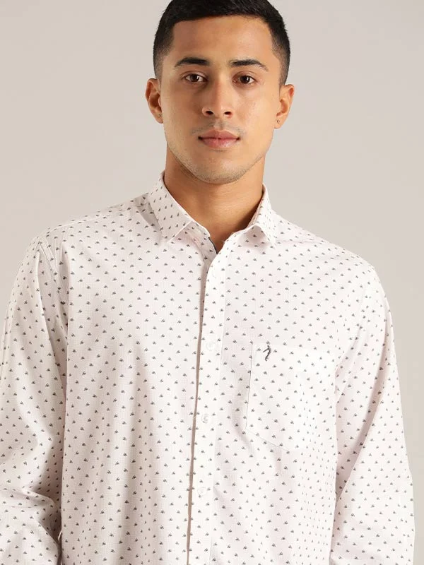 Men Printed Full Sleeve Cotton Shirt