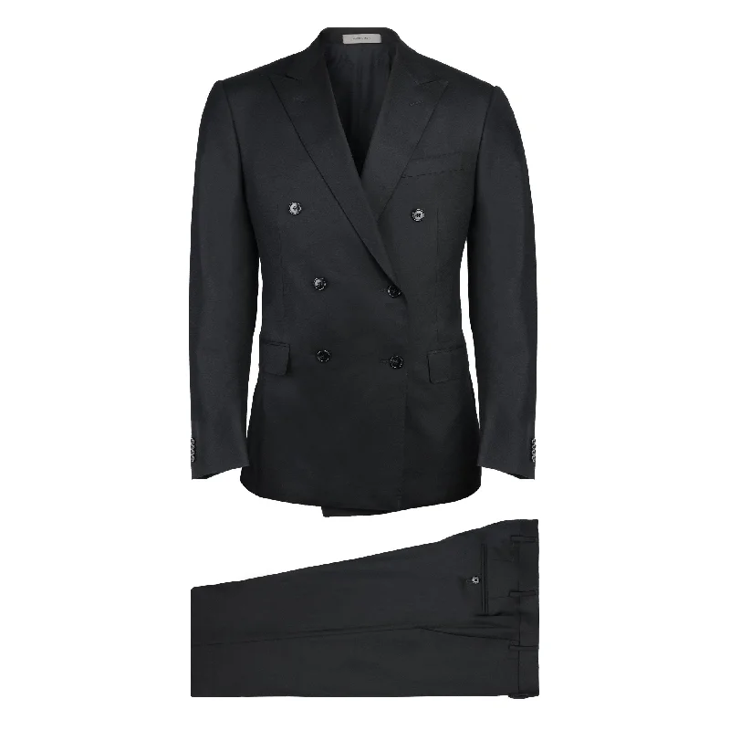 CORNELIANI Double Breasted Academy Suit BLACK REG