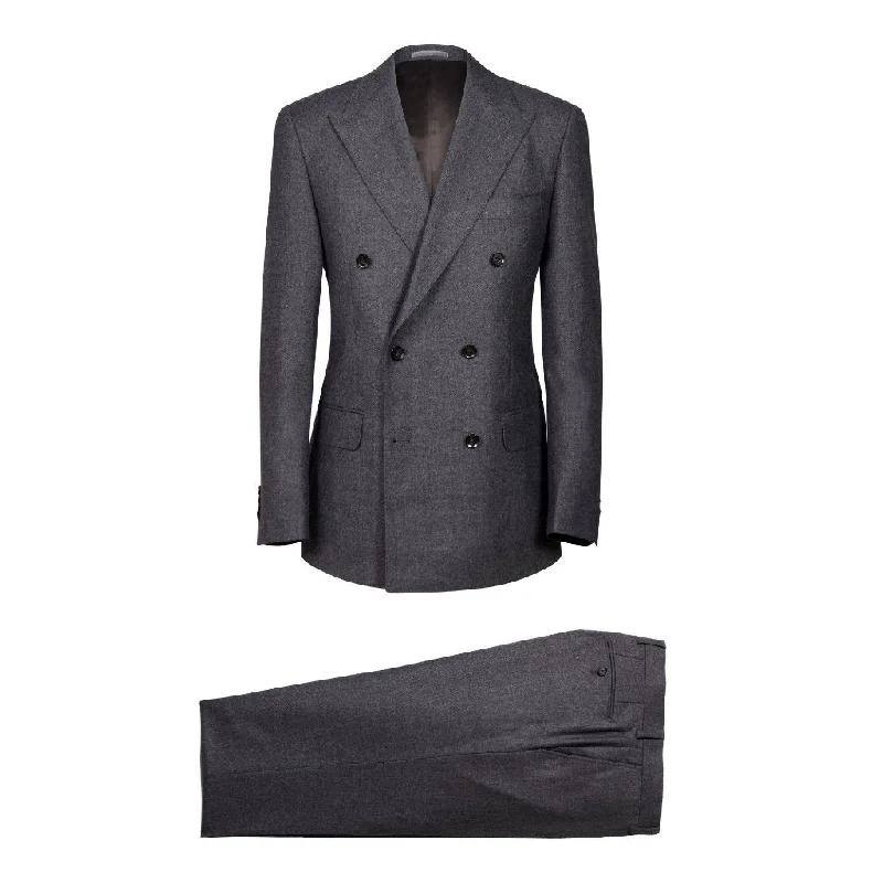 HENRY SARTORIAL Peak Lapel Suit CHARCOAL REG