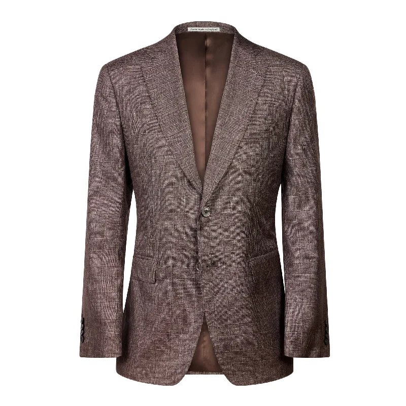 HENRY SARTORIAL x DORMEUIL Check DORMEUIL BLAZER - FC BROWN REG