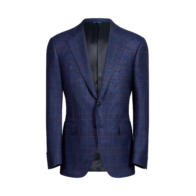 HENRY SARTORIAL HERITAGE Single Breasted 2 Button Blazer BLUE MULTI REG