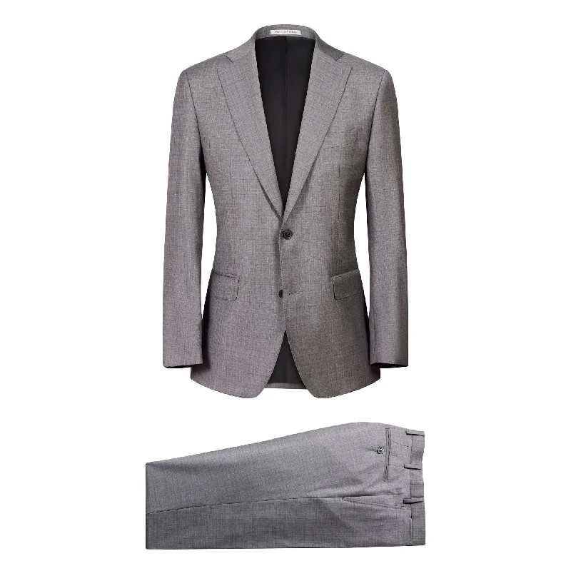 HENRY SARTORIAL Loro Piana 1/2 Canvas Suit GREY BLUE