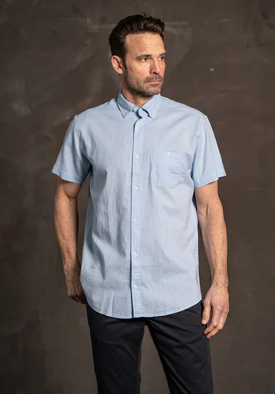 Pre End Frey Linen Shirt, Light Blue