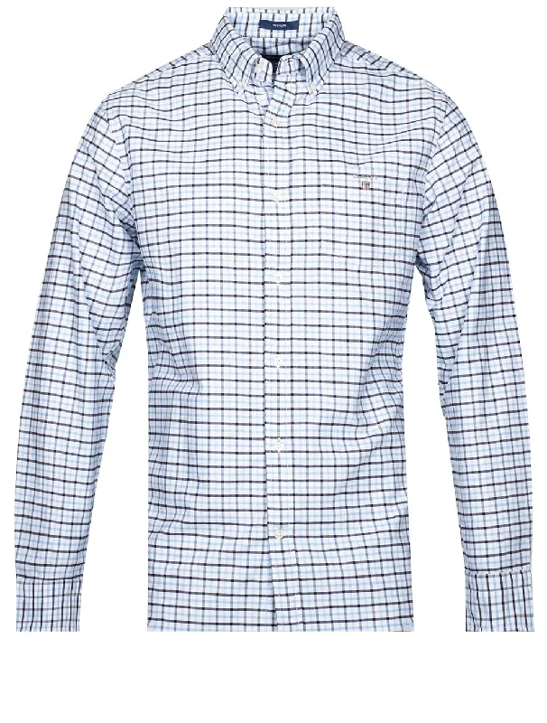 Regular Fit Tattersall Oxford Shirt Capri Blue