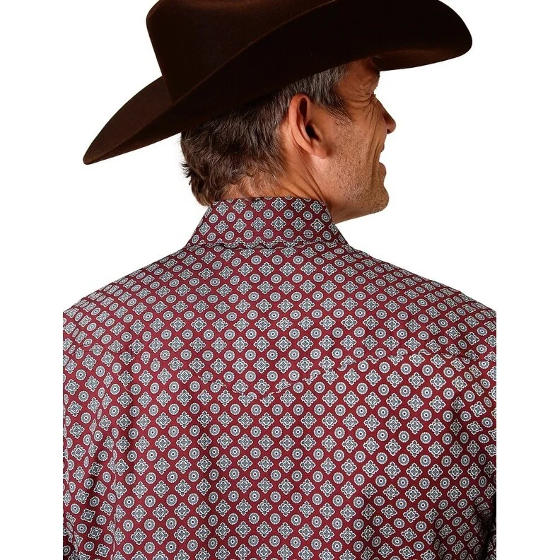 Roper Western Shirt Mens L/S Amarillo Wine 03-001-0225-6010 WI