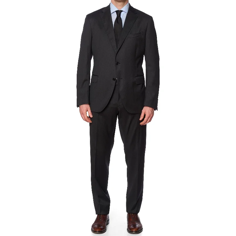 VANNUCCI Milano Charcoal Gray Virgin Wool Suit EU 54 NEW US 44