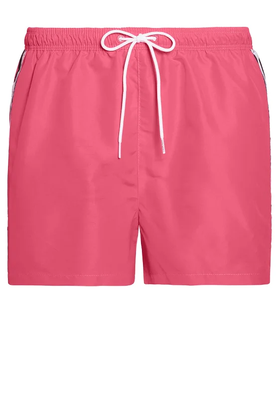 Calvin Klein Chrome Mono Tape Swim Shorts, Pink