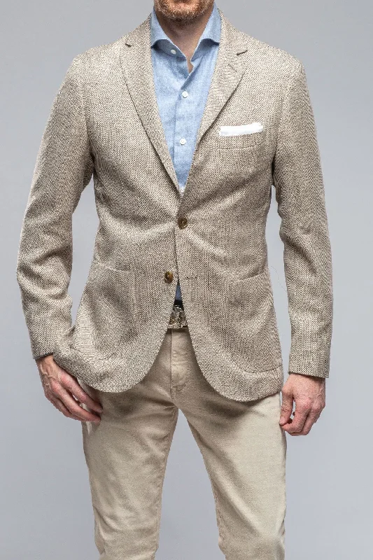 Feathered Sport Coat In Brown