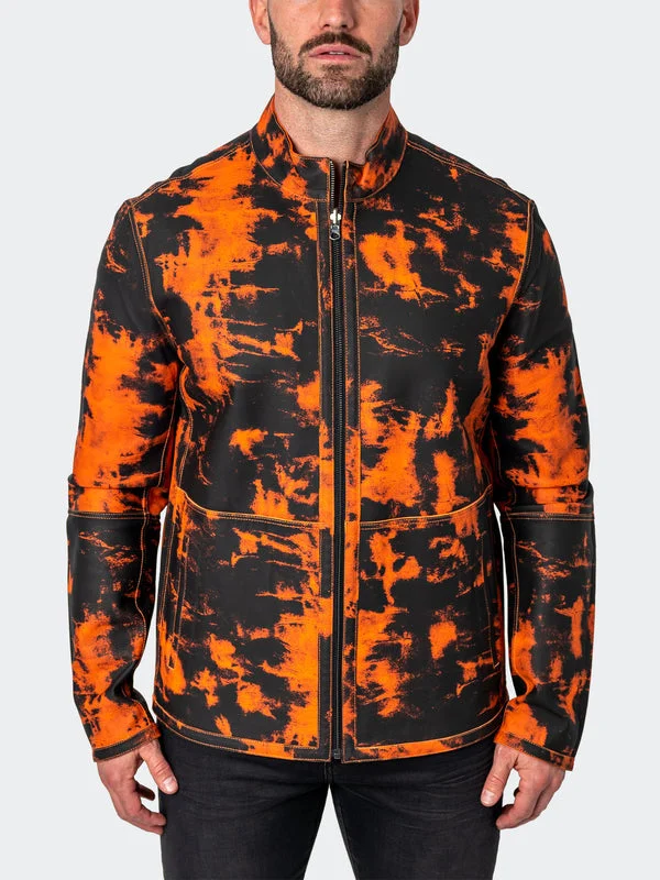 Maceoo Jacket | LEATHER LAB ORANGE