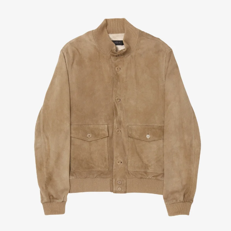 Suede Blouson Jacket