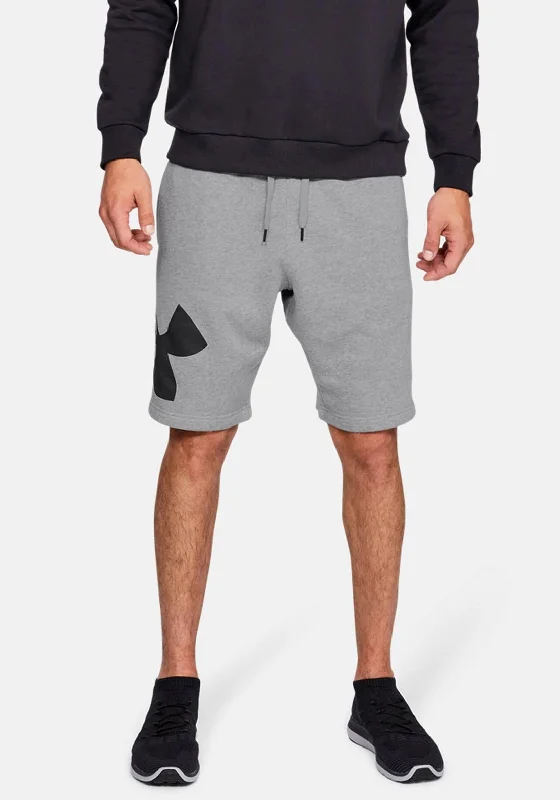 Under Armour Mens Rival Fleece Shorts, Grey