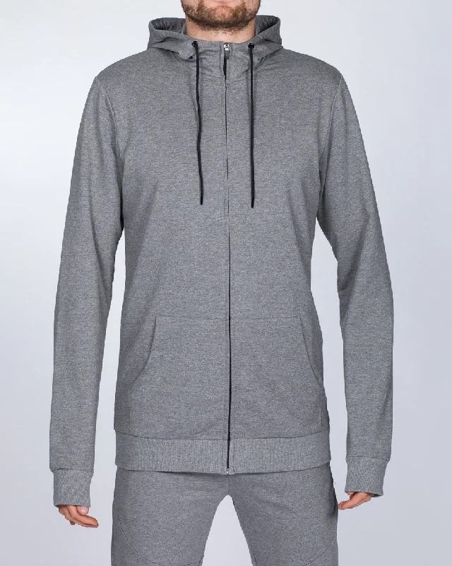 2t Zip Up Tall Declan Hoodie (charcoal)