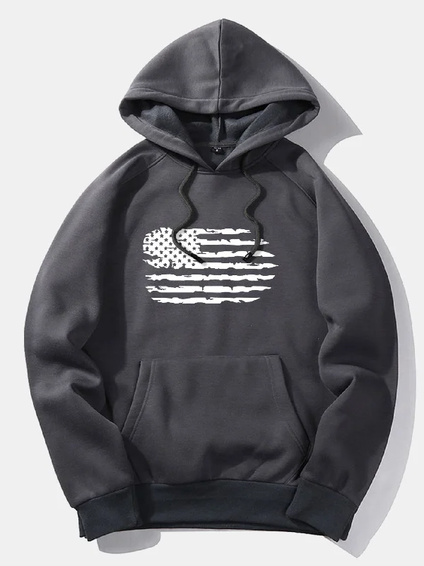 American Flag Print Hoodie